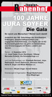 100 Jahre Jury Soyfer. Die Gala - Dramaturgie Margit Niederhuber