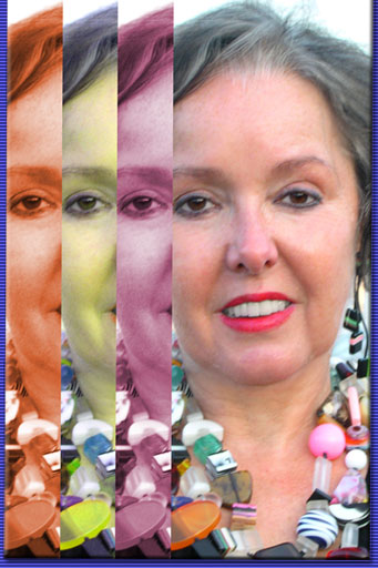 Portraitfoto Margit Niederhuber mit bunter Kette